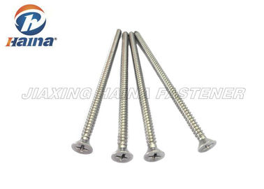 Paslanmaz çelik 304 316 Düz Başlı Metal Tek Dişli Kendinden Vuran Vidalar