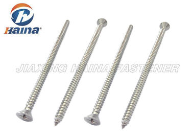 Paslanmaz çelik 304 316 Düz Başlı Metal Tek Dişli Kendinden Vuran Vidalar