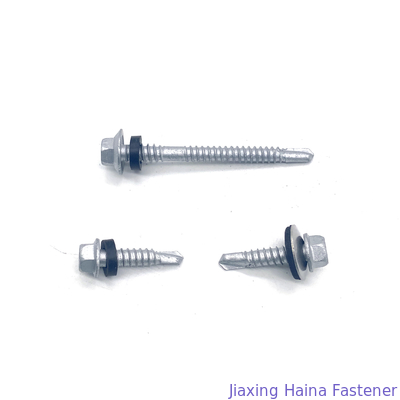 SS304 SS410 Altıgen Flanş Başlı Matkap Bi Metal Vida