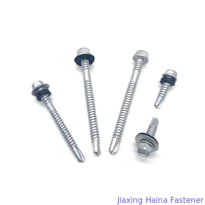 SS304 SS410 Altıgen Flanş Başlı Matkap Bi Metal Vida