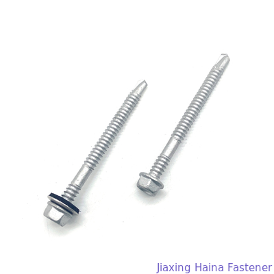 SS304 SS410 Altıgen Flanş Başlı Matkap Bi Metal Vida
