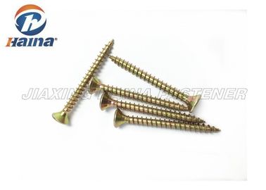 DIN7505 5X30mm Pozi Tahrik Csk Kafa Kendiliğinden Sürmeli Vidalar Sarı Çinko Kaplama 30MM Uzunluk