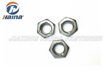 Düz kaplama çinko kaplama karbon çelik Gr4 Gr8 Gr2 G5 1/4"-2" M4-M24 üç nokta Hex kafa kilit somunu