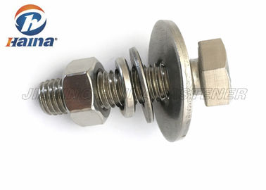 M4 M8 paslanmaz çelik 304 316 Altıgen başlı cıvatalar, altıgen somun ve rondelalı