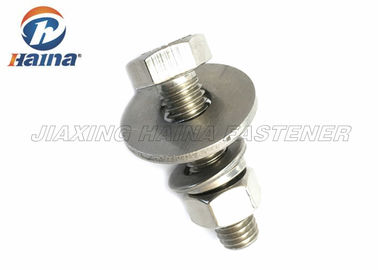 M4 M8 paslanmaz çelik 304 316 Altıgen başlı cıvatalar, altıgen somun ve rondelalı