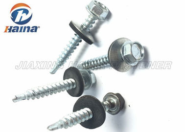 Çinko Kaplama Renkli Boyalı Kafa Matkap Uçlu Vidalar ve EPDM Pul